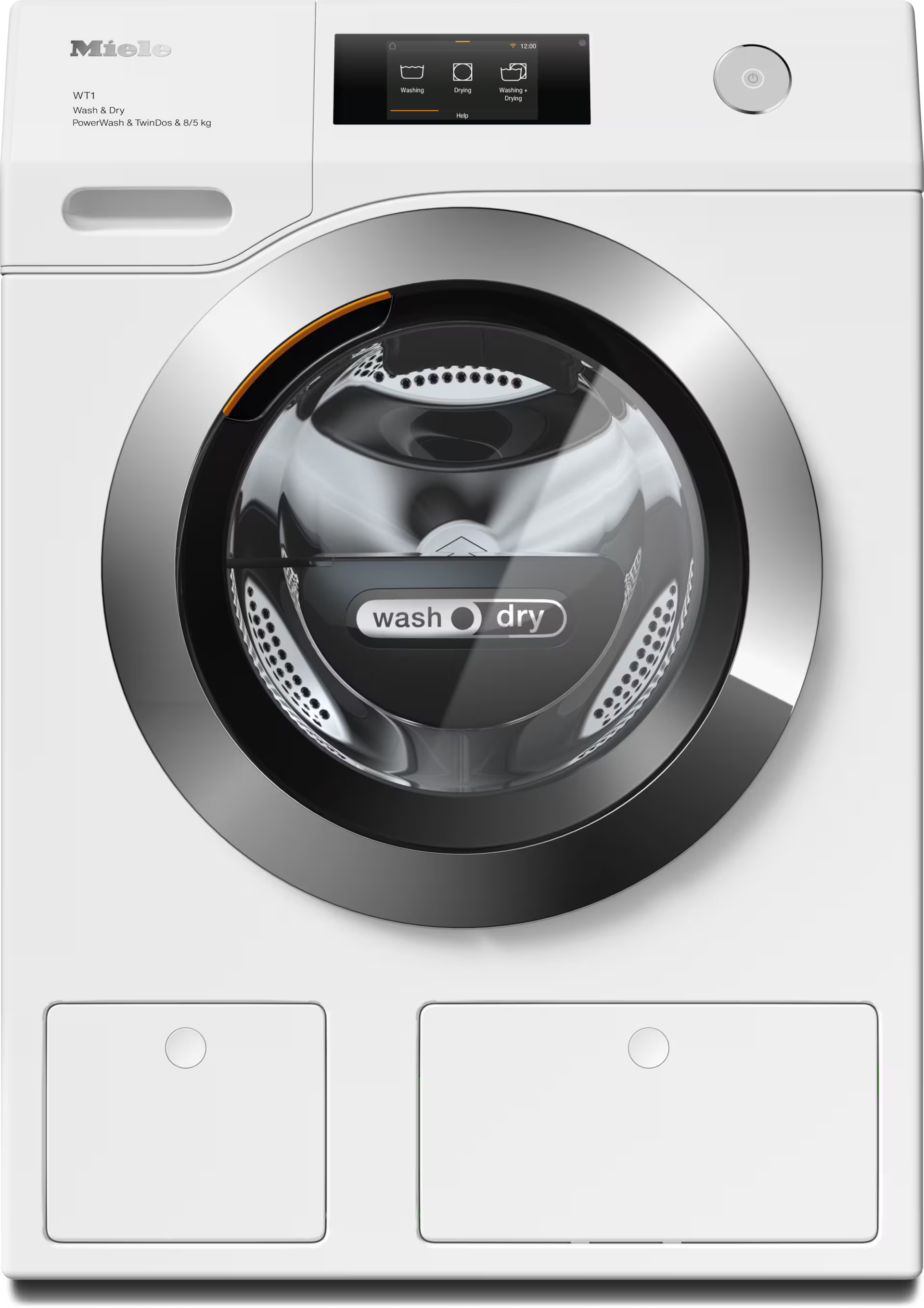 Masina de spalat rufe cu uscator WTR870WPM PWash & TDos 8/5kg Alb lotus, Miele